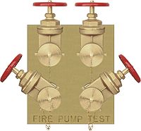 Four-Way Flush Fire Pump Test Connection